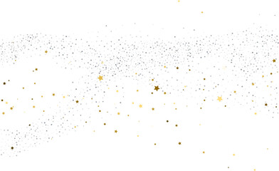 Silver gold stars confetti.