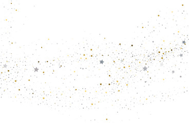 Silver gold stars confetti.