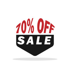 special offer promotion tag discount sale up to 70% off theme