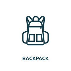 Backpack icon vector. bag icon vector symbol illustration. modern simple vector icon for your design. school bag icon vector	