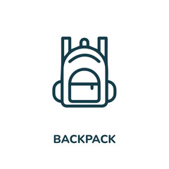 Obraz premium Backpack icon vector. bag icon vector symbol illustration. modern simple vector icon for your design. school bag icon vector 