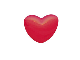 Fototapeta premium Lovely red heart. 3d render.