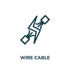 wire cable icon vector. electric cable icon vector symbol illustration. modern simple vector icon for your design. wire icon vector	