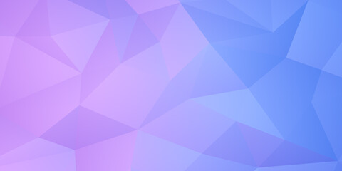 Pink and blue polygons background, polygonal abstract wallpaper with geometric shapes and texture patterns color gradient backdrop with copy space for text