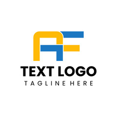 AF letter initial logo template elegant concept
