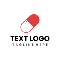 capsule logo vector template for health