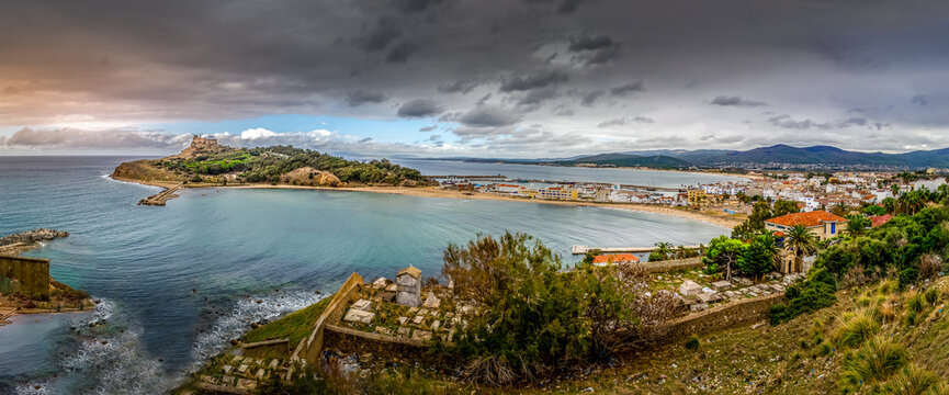 panoramic view of Tabarka, sea and and mountains