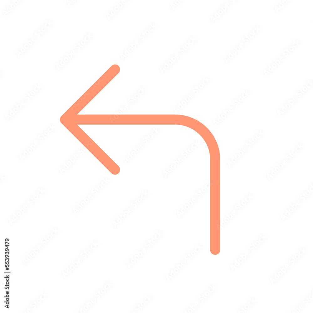 Poster left turn arrow flat color ui icon. reaching destination. road sign. driving car. finding route. sim
