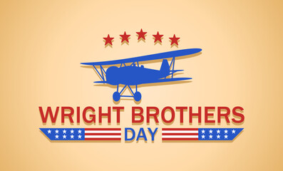 Wright Brothers Day theme. Vector illustration. Suitable for Poster, Banners, background and greeting card. 