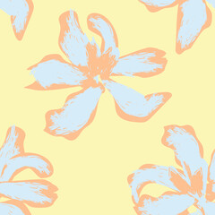 Floral Brush strokes Seamless Pattern Design