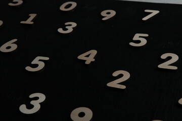 Background of numbers. from zero to nine. Numbers texture. Finance data concept. Mathematic....