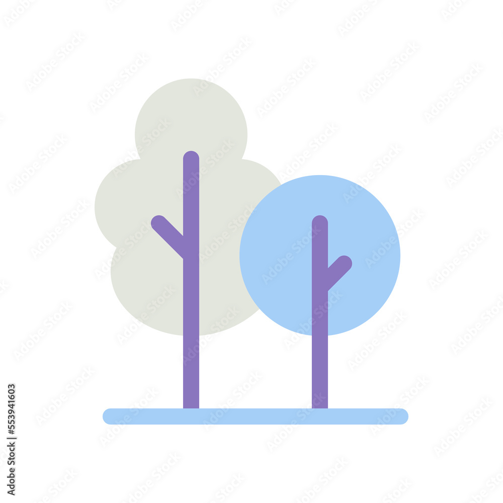 Poster recreational area and park flat color ui icon. public space. gps navigation. search for place on map