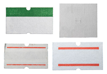 A set of price tag stickers