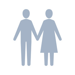 People holding hands icon, Men and Women, Couple, human silhouette illustration
