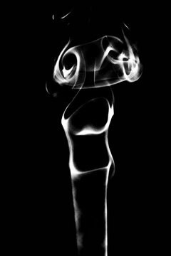 smoke on black background