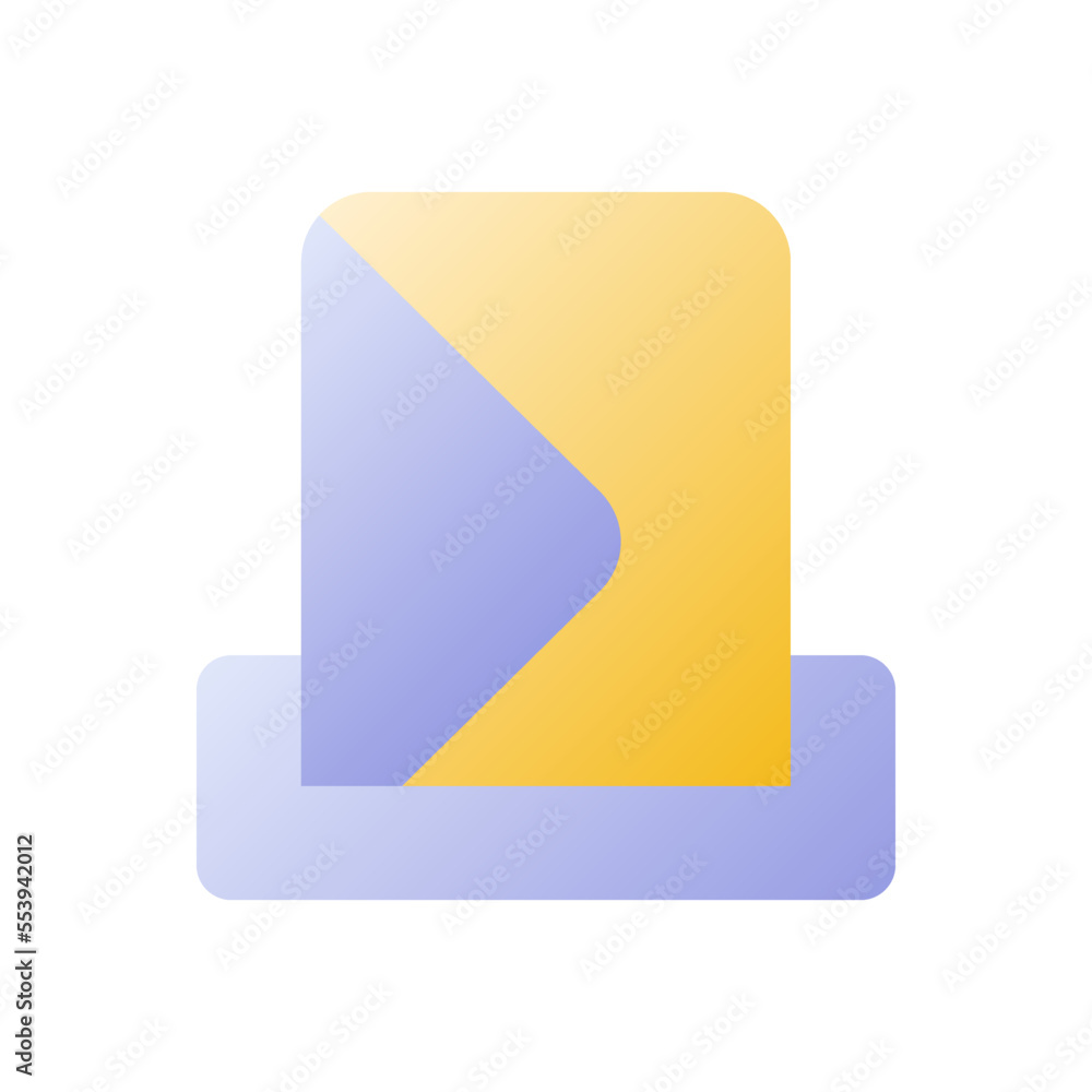 Poster drop letter flat gradient two-color ui icon. send envelope. postal service. express mail and deliver
