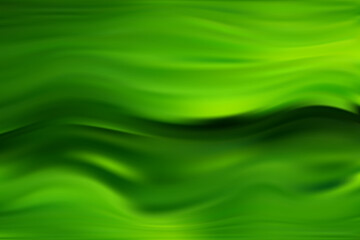 Abstract luxurious green silk wave. Bright wallpaper with draped fabric and smooth lines. Ecology and fashion. - 553943651