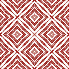 Ikat repeating swimwear design. Wine red