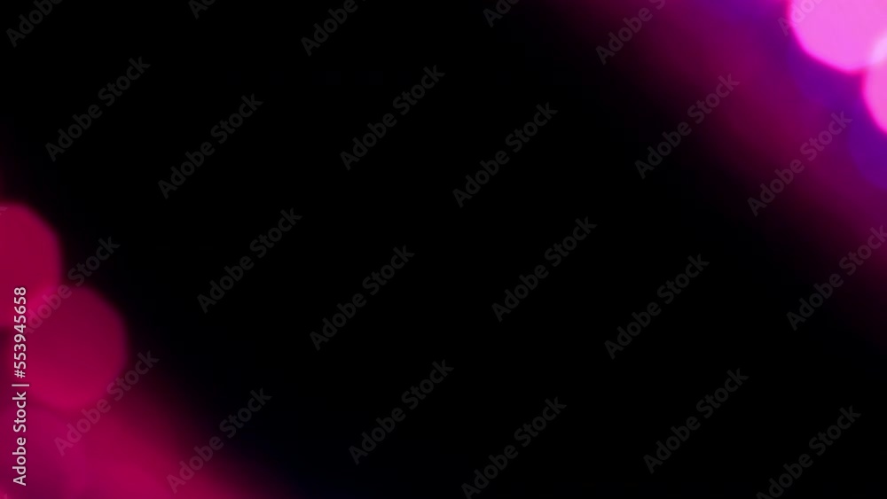 Wall mural bokeh neon lights diagonal moving frame. loop 4k footage. natural light leaks and lens flare effect.
