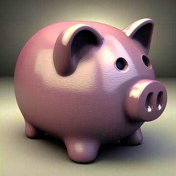 A piggy bank and gold. Great to show wealth, finance, savings and more. 