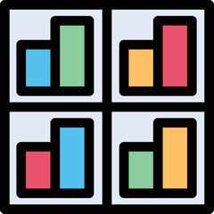 Grid Chart Vector Icon
