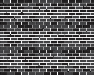 Fototapeta na wymiar Black brick wall seamless, texture pattern for continuous replicate 
