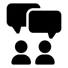 People speaking, talk, chat, communication icon