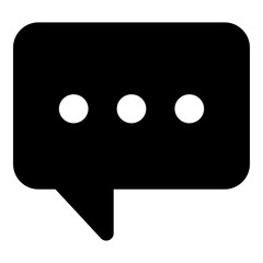 Chat bubble, speech bubble, message icon.