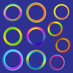 Season festival circle ring framework photo gallery spiral color display decoration background graphic vector illustration 