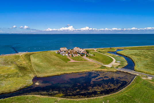 Hallig Hooge Luftbild Drohne Sommer