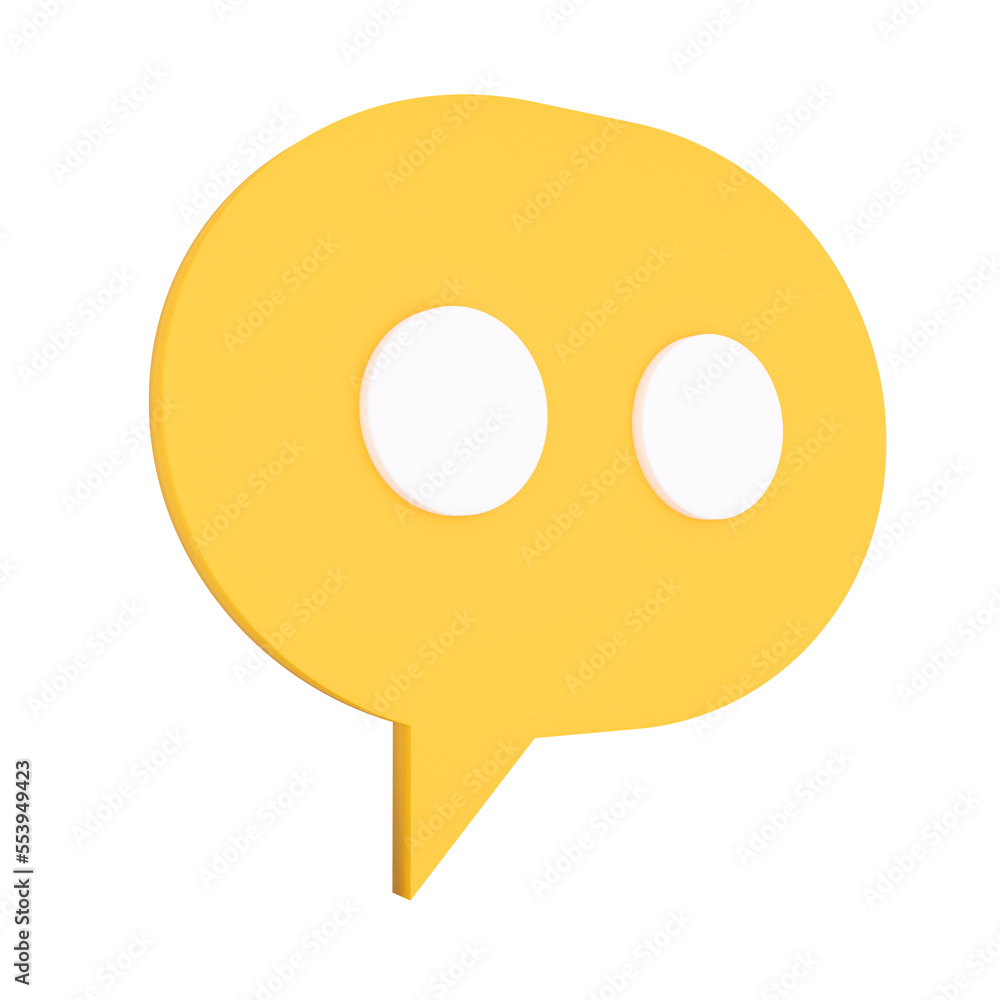 Poster speech bubble. 3d rendering.