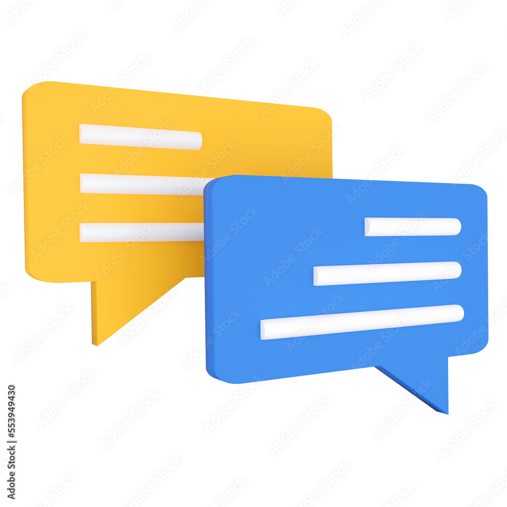 Poster speech bubble. 3d rendering.
