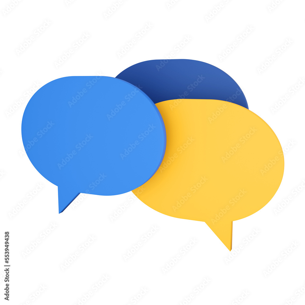 Poster speech bubble. 3d rendering.