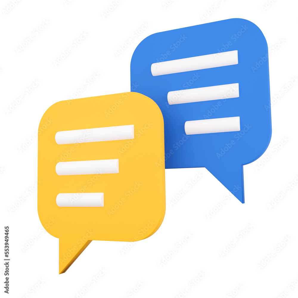 Poster speech bubble. 3d rendering.