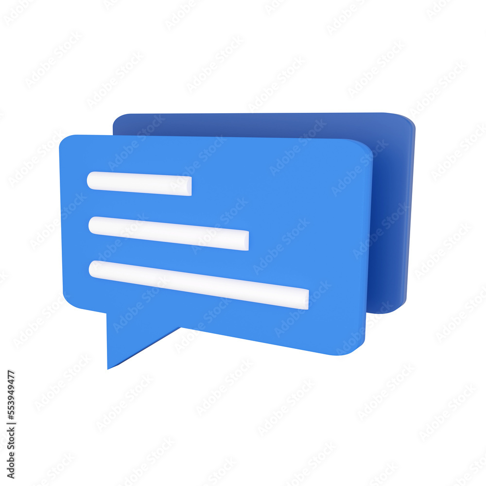 Poster speech bubble. 3d rendering.