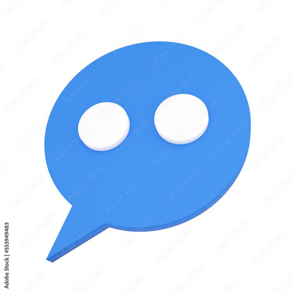Poster speech bubble. 3d rendering.