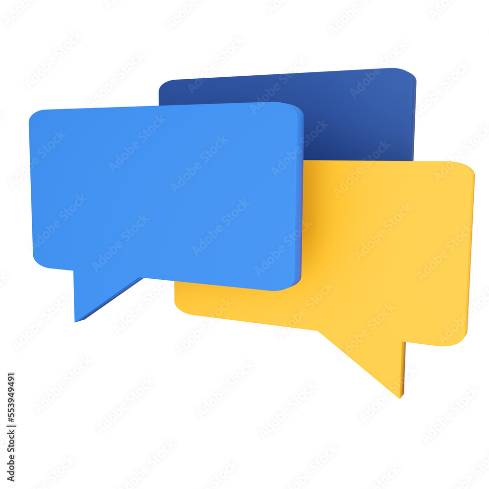 Poster speech bubble. 3d rendering.