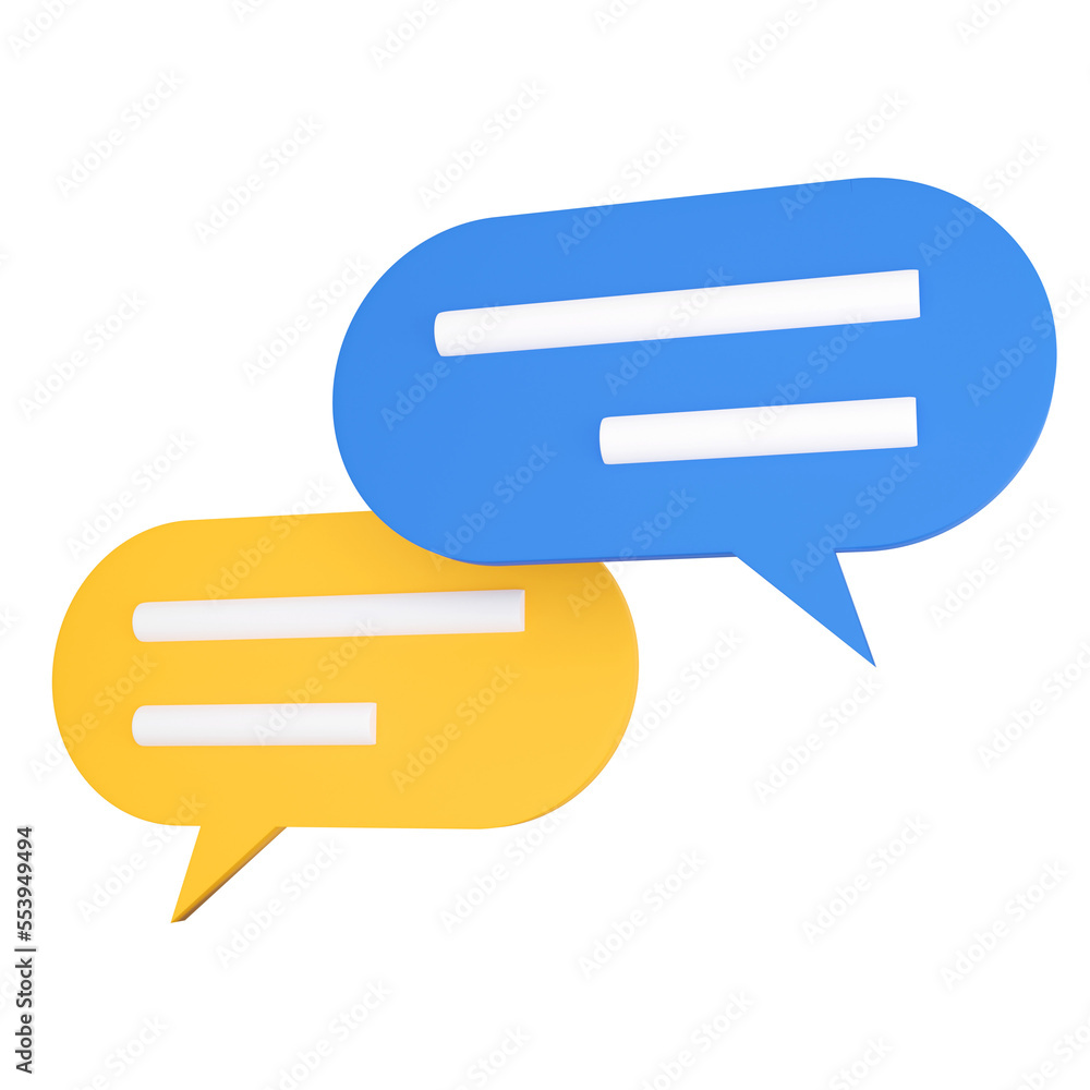 Poster speech bubble. 3d rendering.