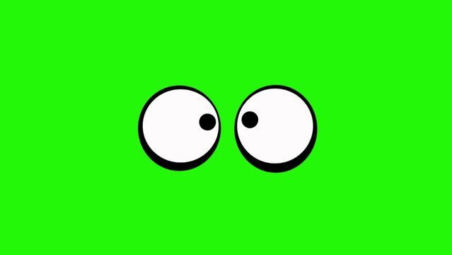 Animated illustration of a pair of cartoon eyeballs spinning around
