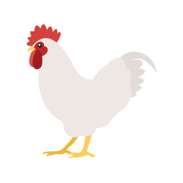Chicken rooster emoji illustration vector drawing
