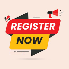 register now banner design