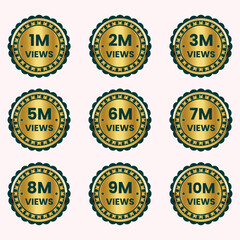million views celebration background design banner