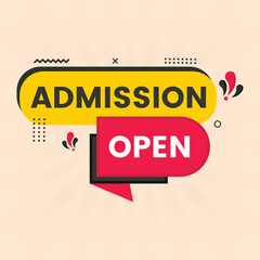 admission open banner abstract school college coaching clipart - obrazy, fototapety, plakaty