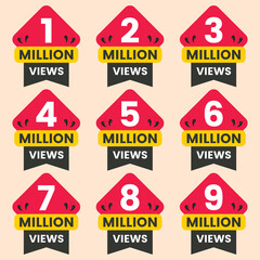 million views celebration background design 1m to 8m plus views