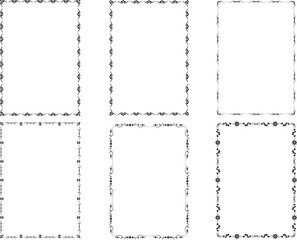 vector frames black on a white background