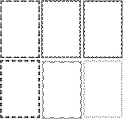 vector frames black on a white background