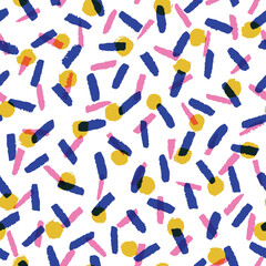 Colorful abstract hand drawn seamless pattern