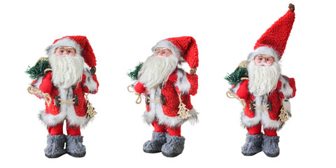 Santa claus decoration on white background