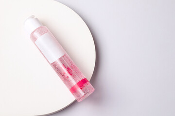 skincare products blank packages composition on white background. Feminine cosmetics mockups for advertising design