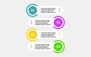 Vertical infographic template. presentation slide 4 with options or steps.